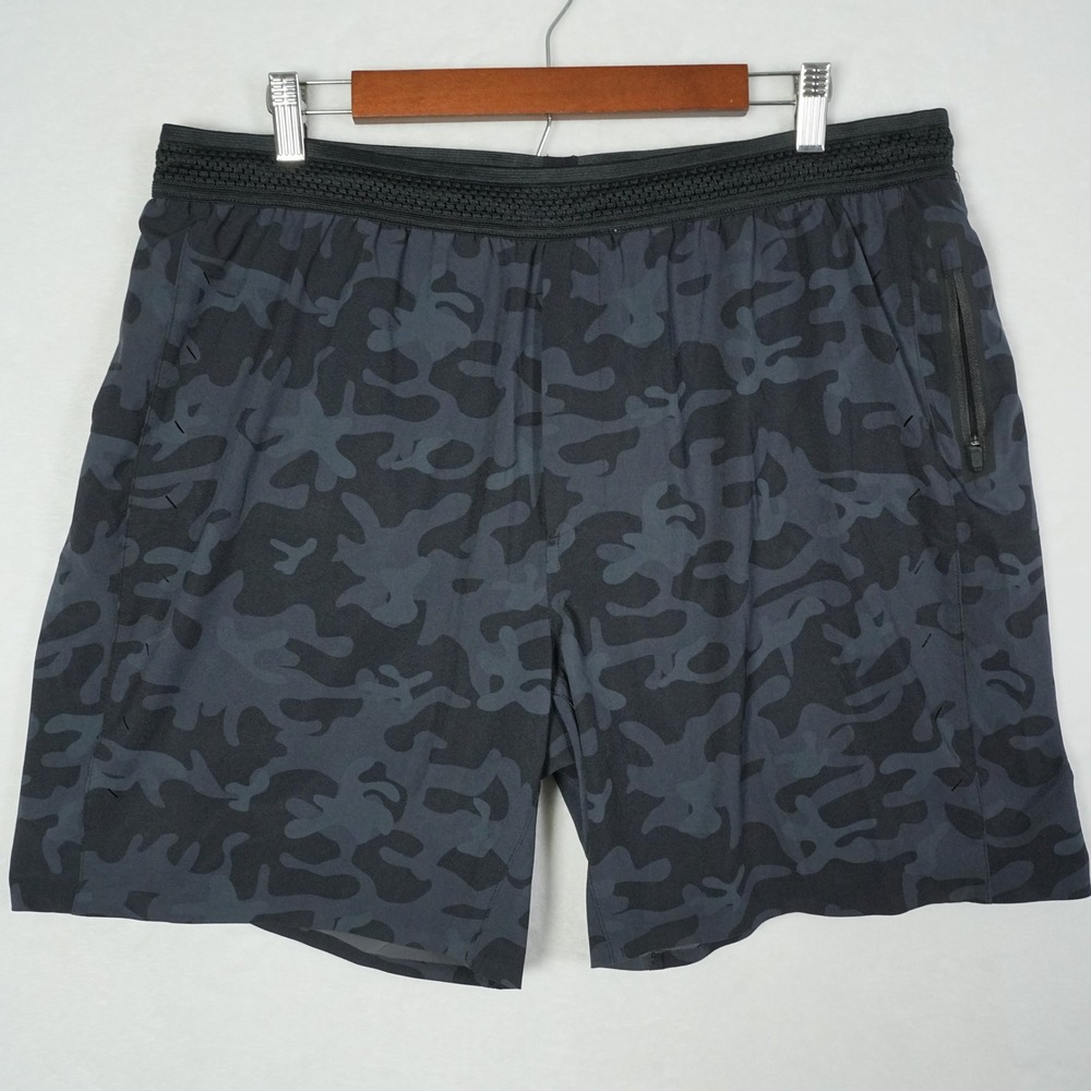 Ten Thousand The Session‎ Short Mens XXL Black Grey Camo Athletic Running Shorts